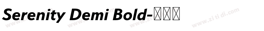 Serenity Demi Bold字体转换 Serenity Demi Bold字体转换